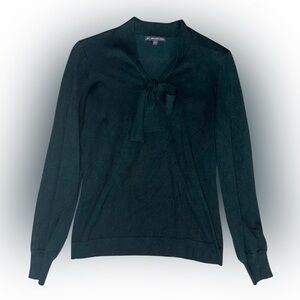 Adrianna Papell Dark Green V-Neck Sweater